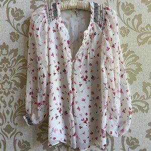 Joie silk floral blouse size S